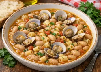 Pasta e fagioli con le cozze