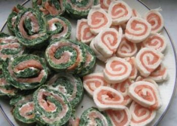 Girelle al salmone, ricetta per uno sfizioso antipasto!