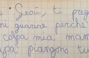 Il bimbo che ha scritto questa lettera è diventato un angelo
