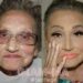 A 80 anni, questa nonna si lascia truccare dalla nipote, il risultato è sorprendente