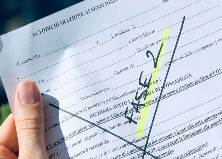 Nuova autocertificazione