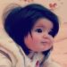 Gabi, la bambina nata con i capelli folti