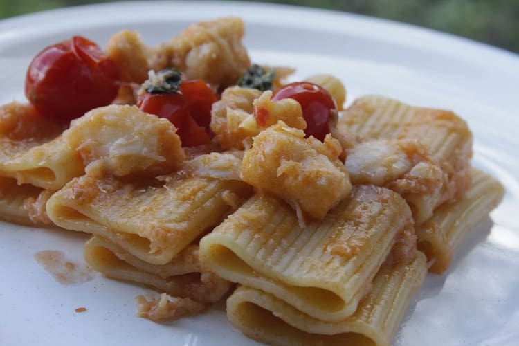 Paccheri con baccalà