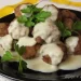 Polpette con crema al parmigiano