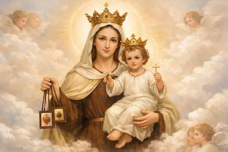 Il miracolo della Madonna del Carmelo sul crocifisso