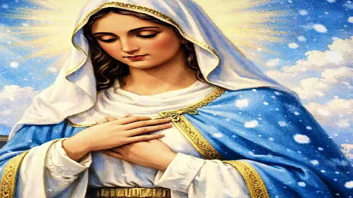 Nostra Signora della Neve, simbolo di fede e speranza, invocata per chiedere una grazia particolare attraverso la preghiera che commuove i fedeli.
