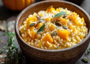 Risotto zucca e salsiccia
