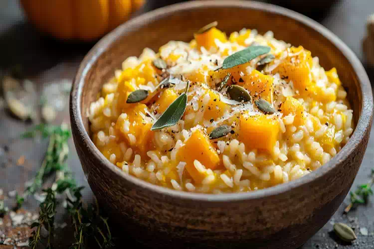 Risotto zucca e salsiccia