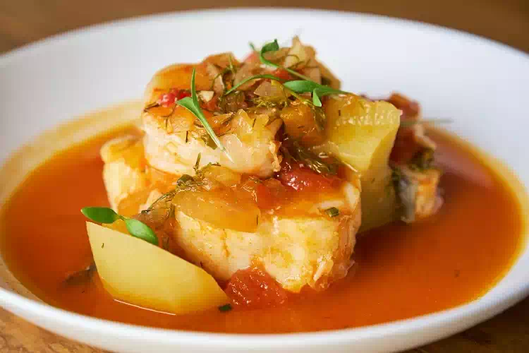 Baccalà con pomodorini e patate