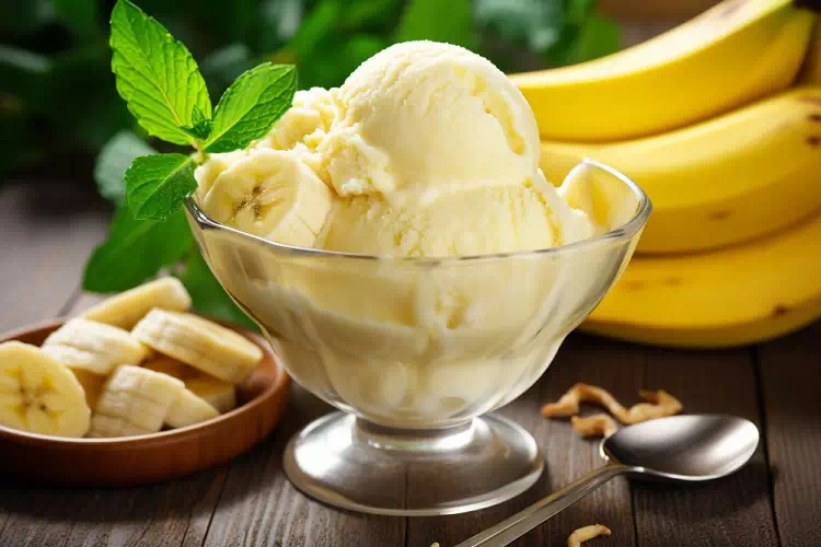 Gelato alla banana senza zucchero