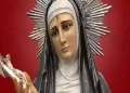 Bambina devota a Santa Rita ricevere il miracolo