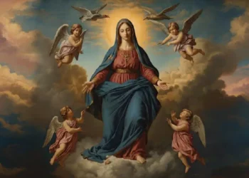 Preghiera di settembre alla Madonna Addolorata, immagine sacra con figura della Vergine in contemplazione e atmosfera luminosa dedicata alla nostra supplica