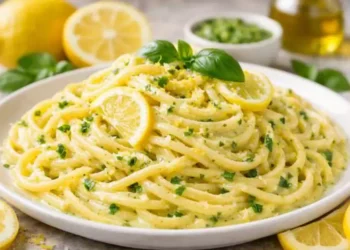 pasta al pesto di limone cremosa e profumata ricetta estiva