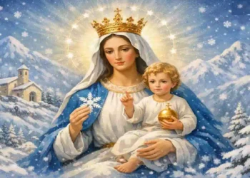 Madonna della Neve, simbolo di fede e speranza, legata alla guarigione miracolosa di una donna che ha commosso i fedeli.