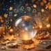 Sfera di cristallo luminosa con oroscopo e simboli zodiacali dorati circondata da foglie autunnali per le previsioni di Branko di Settembre 2026.