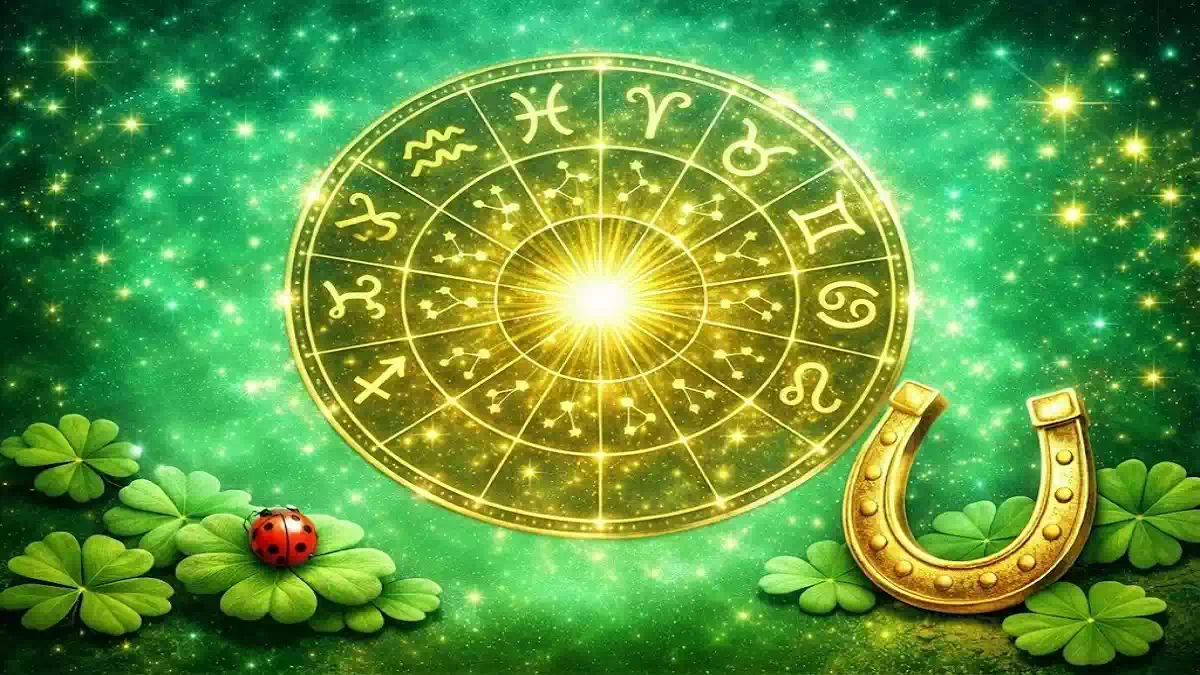 Oroscopo settembre 2026, classifica dei segni più fortunati tra lavoro e successi, grafica zodiacale con ruota astrologica luminosa su sfondo celeste,