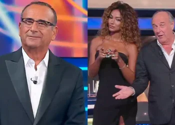 Carlo Conti a Tale e Quale Show e una scena de La Ruota dei Campioni e delle Stelle: il confronto Auditel della prima serata del 30 settembre tra Rai1 e Canale 5