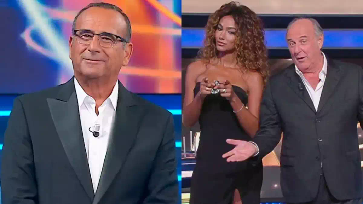 Carlo Conti a Tale e Quale Show e una scena de La Ruota dei Campioni e delle Stelle: il confronto Auditel della prima serata del 30 settembre tra Rai1 e Canale 5